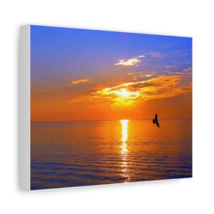 Serene Sunset Canvas Wall Art, Ocean Decor, Coastal Home Decoration, Sunset Wall Hanging, Summer Vibes, Beach Lover Gift