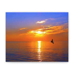 Serene Sunset Canvas Wall Art, Ocean Decor, Coastal Home Decoration, Sunset Wall Hanging, Summer Vibes, Beach Lover Gift